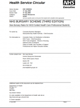 HSC (2000) 024: NHS bursary scheme (third edition)